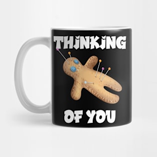 Thinking Of You Voodoo Doll Karma Halloween Mug